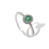 Ringe Mirco Visconti Dame in Weißgold Smeraldo 0.33 Ct AB707/S - AB707/S